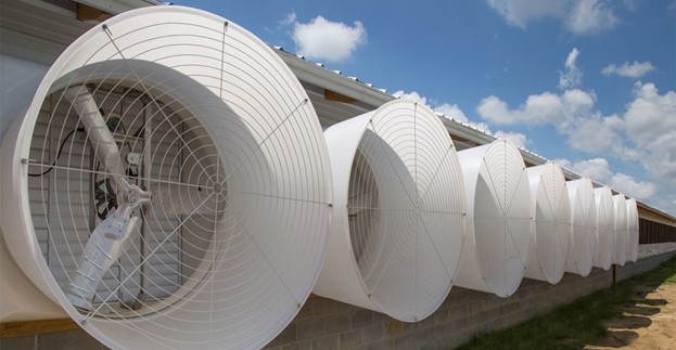 کاربرد هواکش مرغداری قابدار ۱۰۰