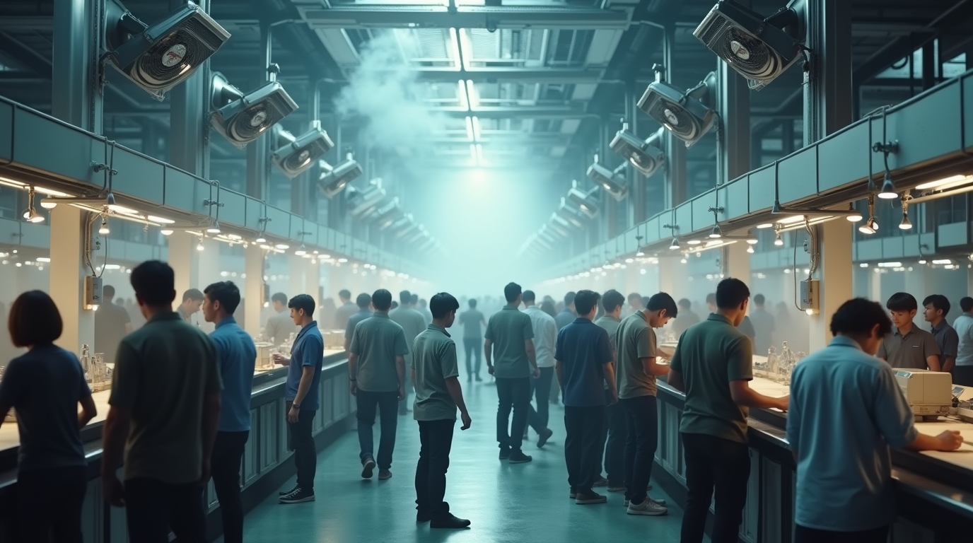 استفاده از اگزاست فن در بازار بسیار شلوغ