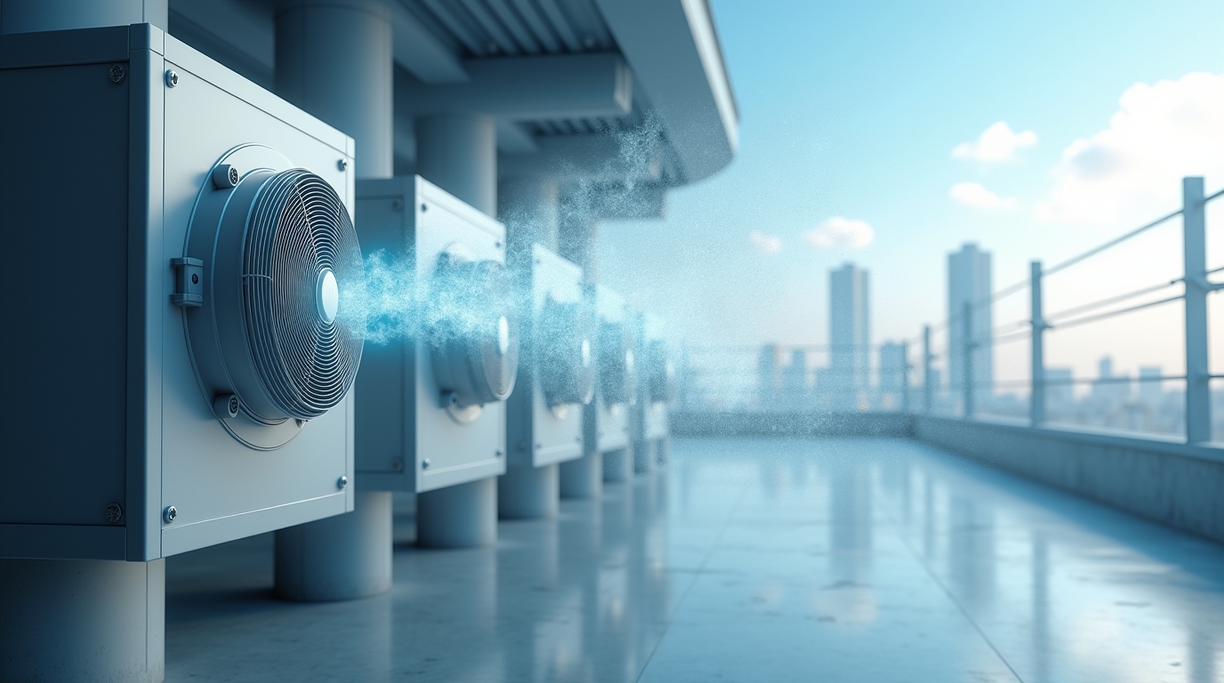 اگزاست فن در شهر بزرگ و صنعتی