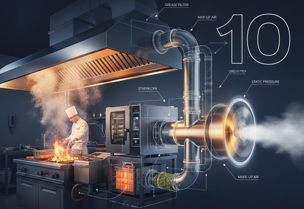 ۱۰ اشتباه رایج رستوران‌ها در انتخاب و نصب اگزاست فن