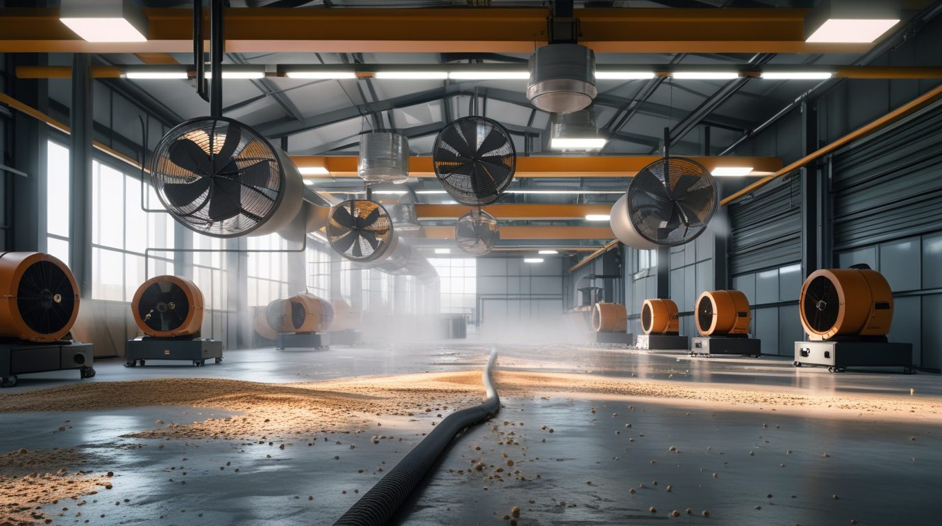 اگزاست فن سالن‌های غبارآلود | راهنمای فنی و اجرایی ایروفن